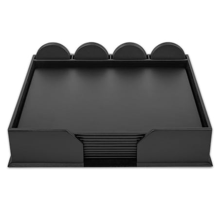 Dacasso Black Leather 23-Piece Conference Room Set DF-1052